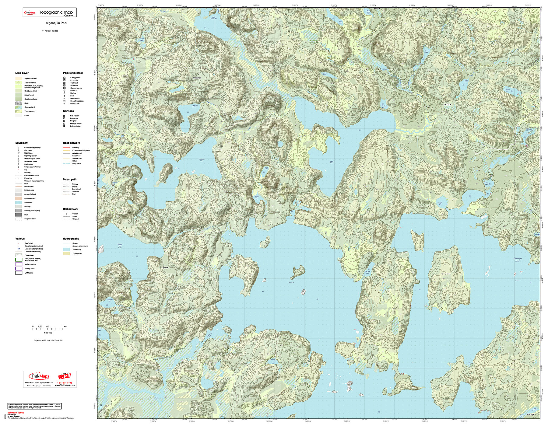 Printed Custom Topographic Maps TrakMaps