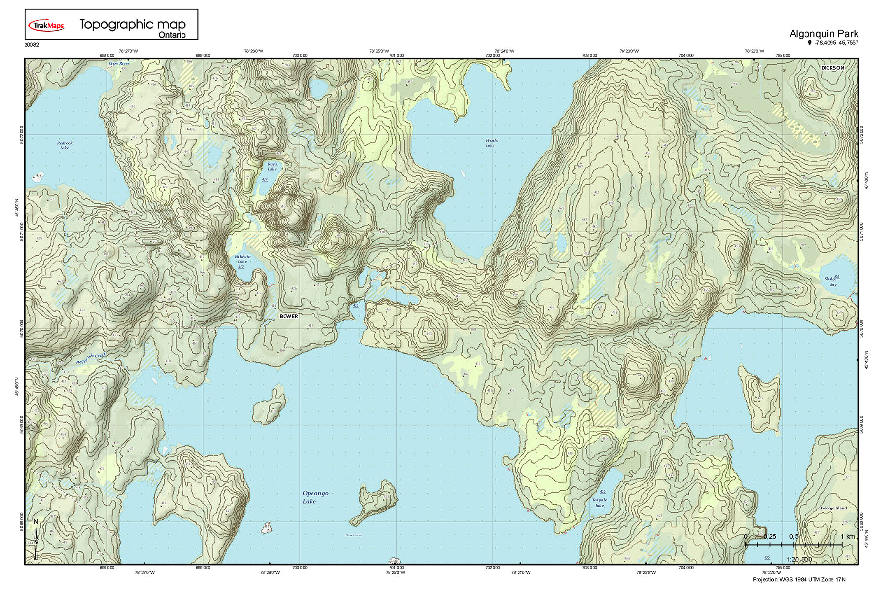 Exemple de carte topographique